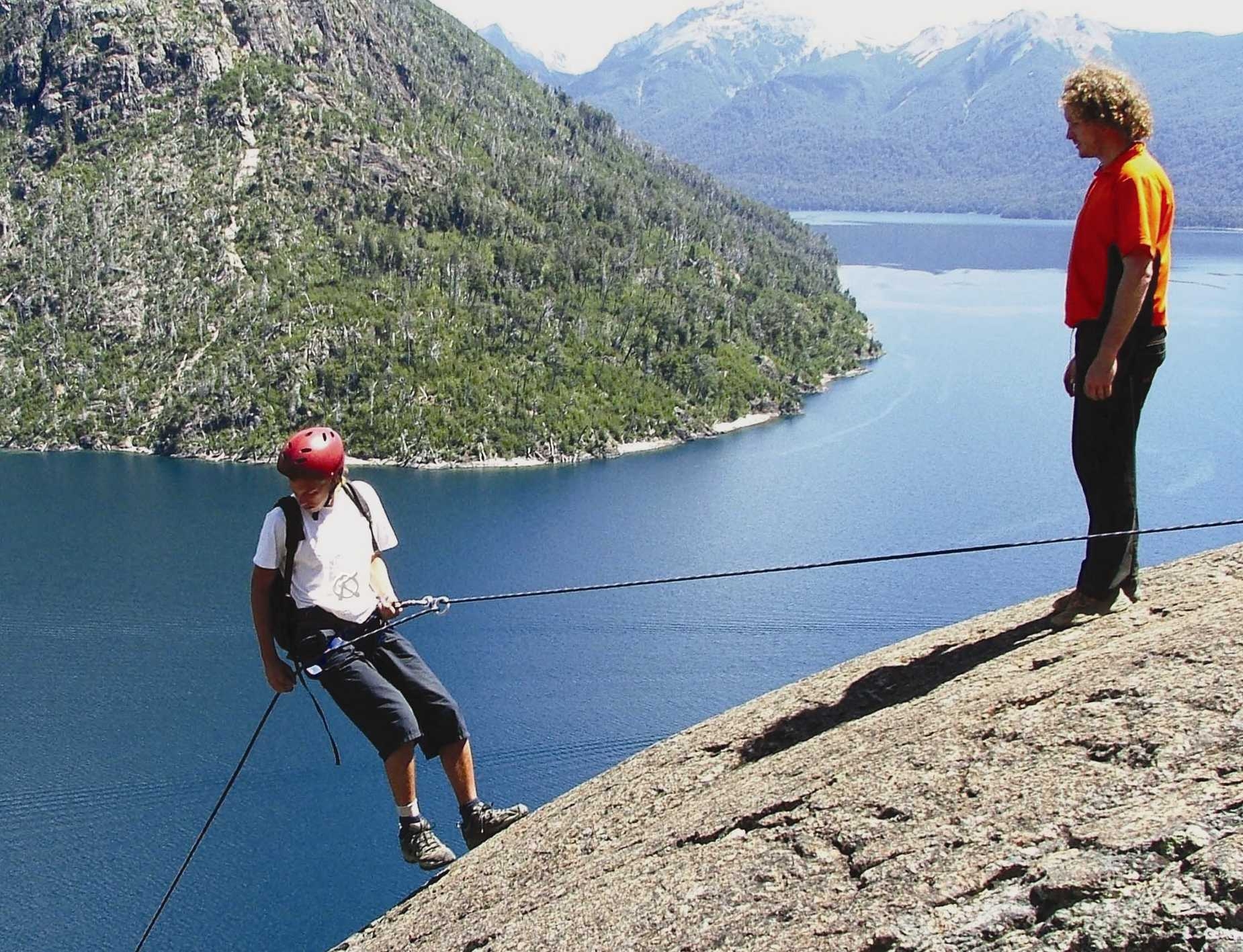 Adventure in Argentina-Rappelling in the Lake District