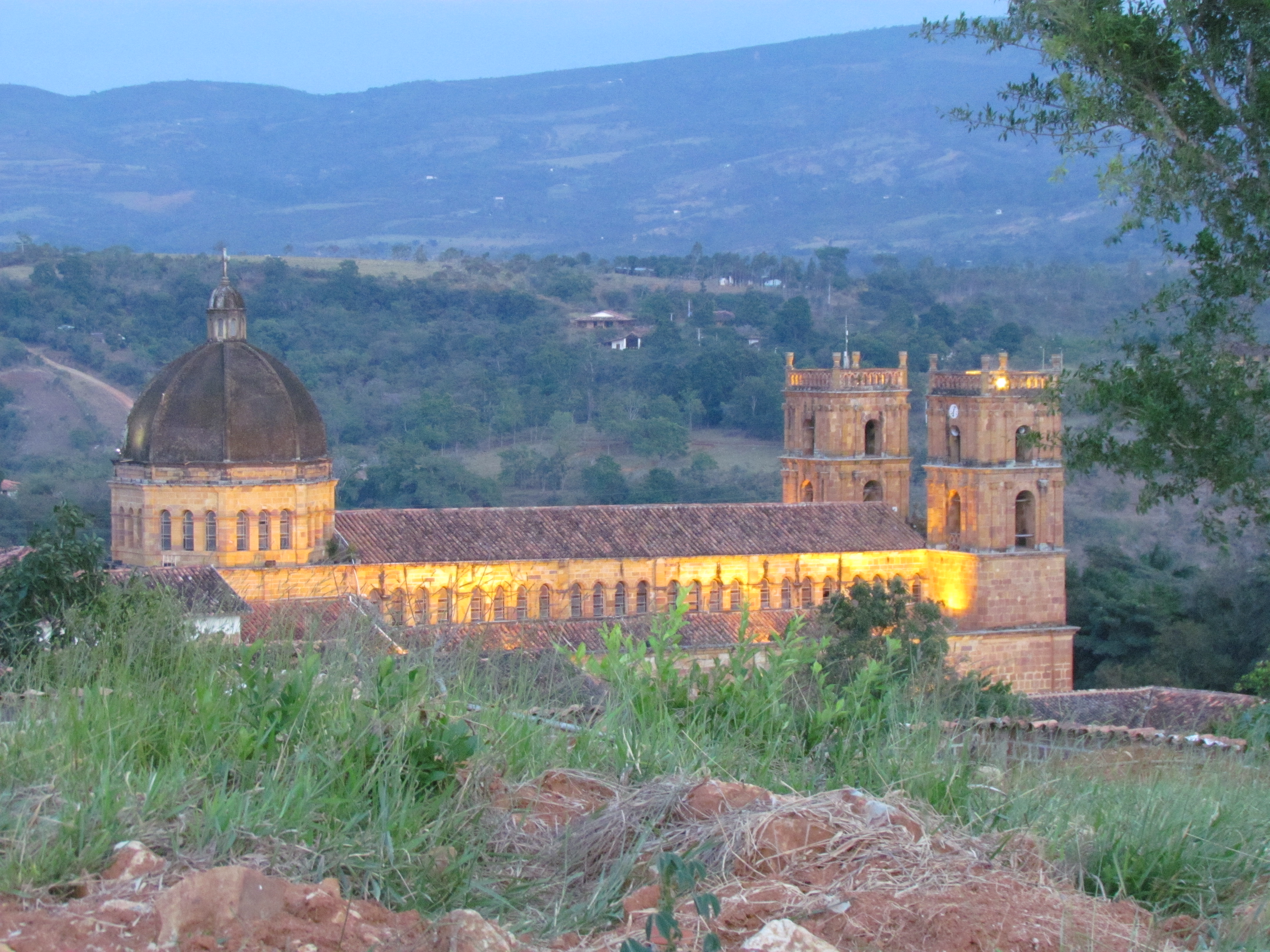 Barichara by night--the most beautiful town in Colombia