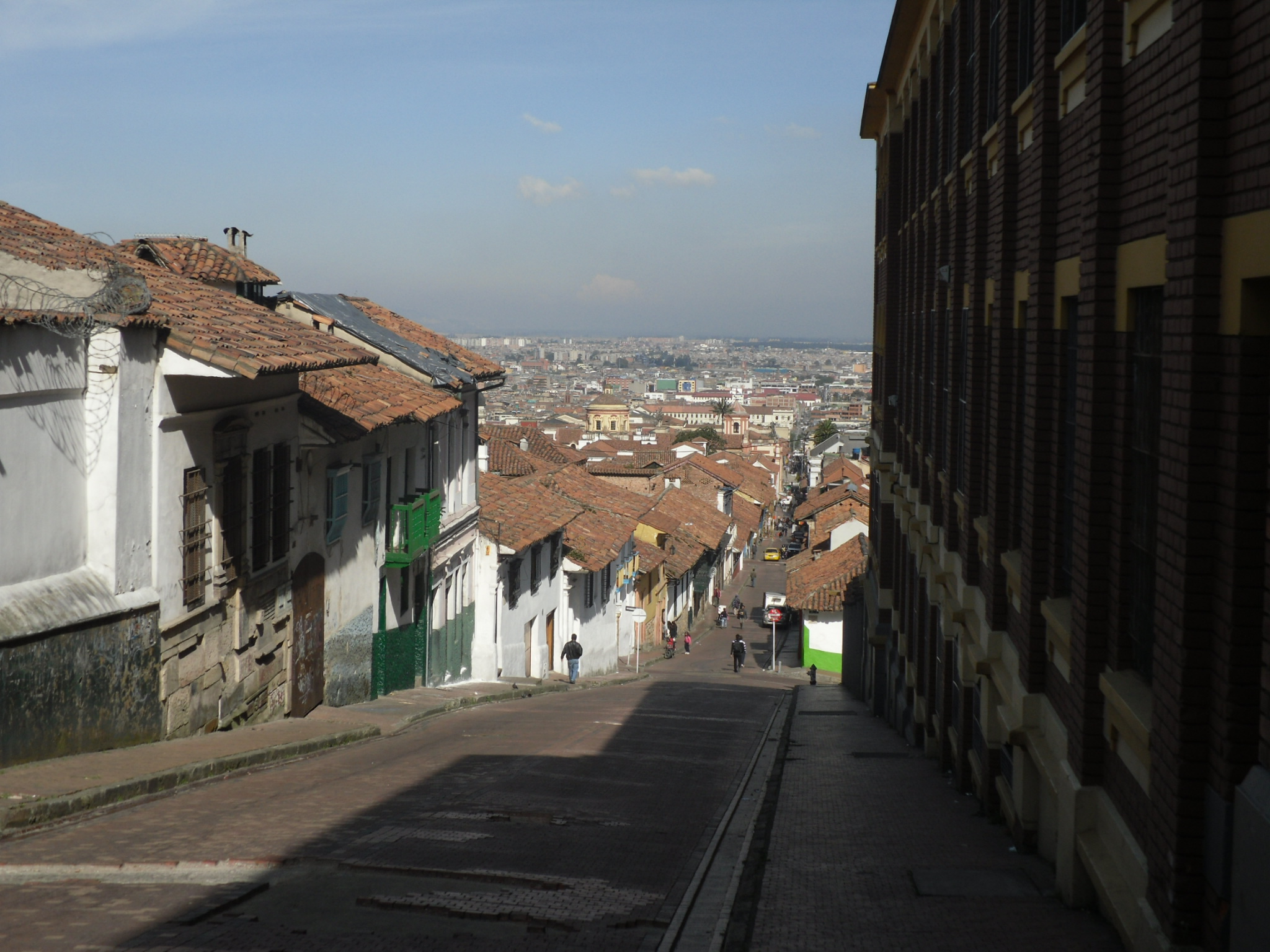 Bogota old town streets Colombia