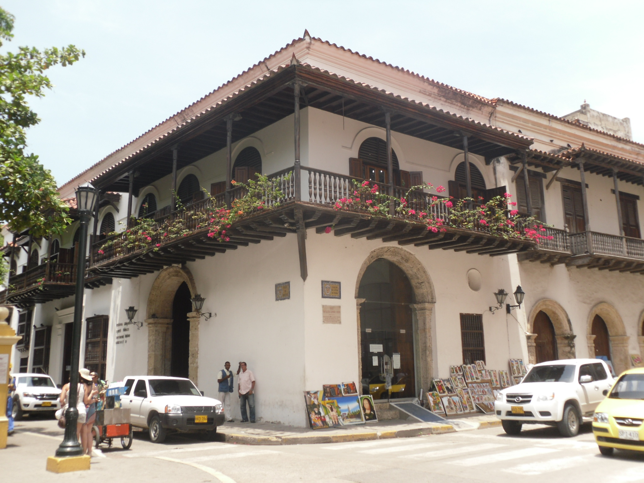 Selling art in Cartagena Colombia