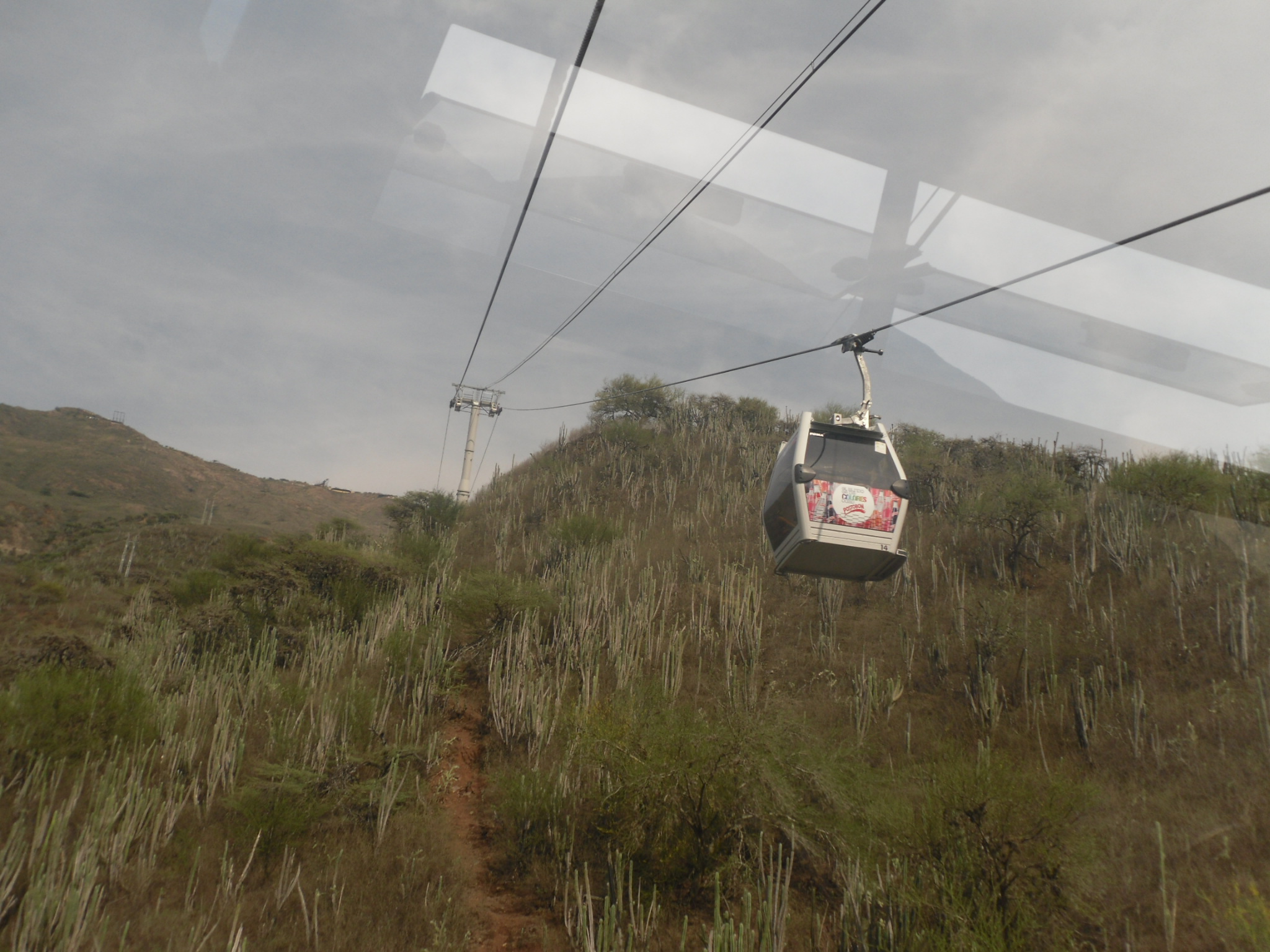 Tram ride in the Chicamocha canyon enroute to Barichara Colombia