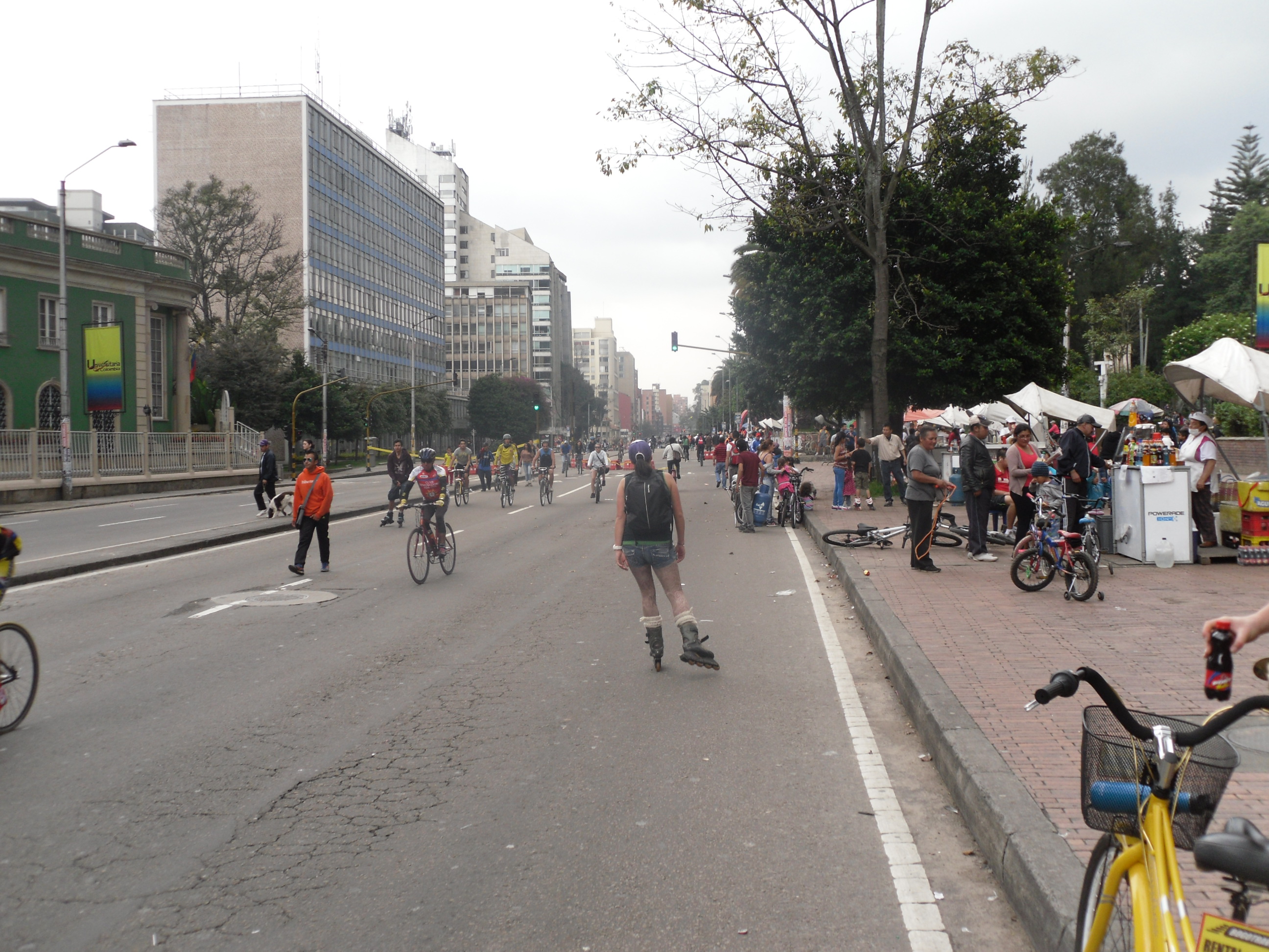 Bogota Colombia Ciclovia Sunday biking riding