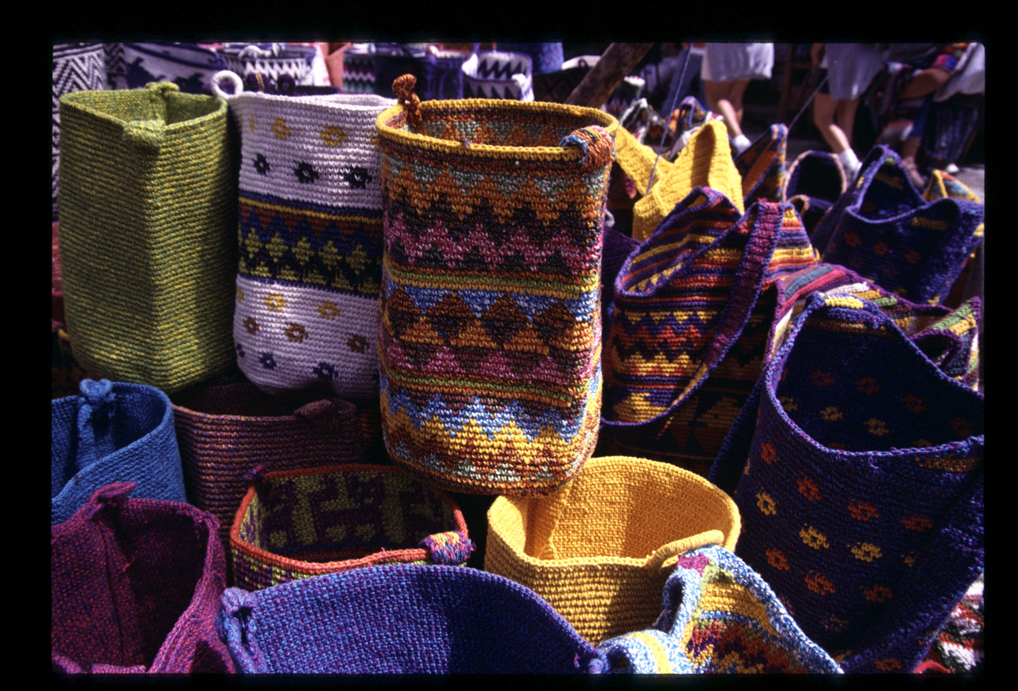 Chichicastenango market textiles, Guatemala