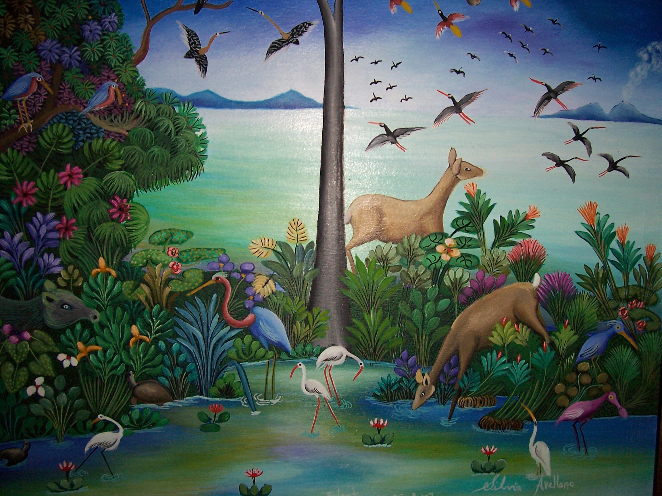 Solentiname islands primitivist nature painting Nicaragua