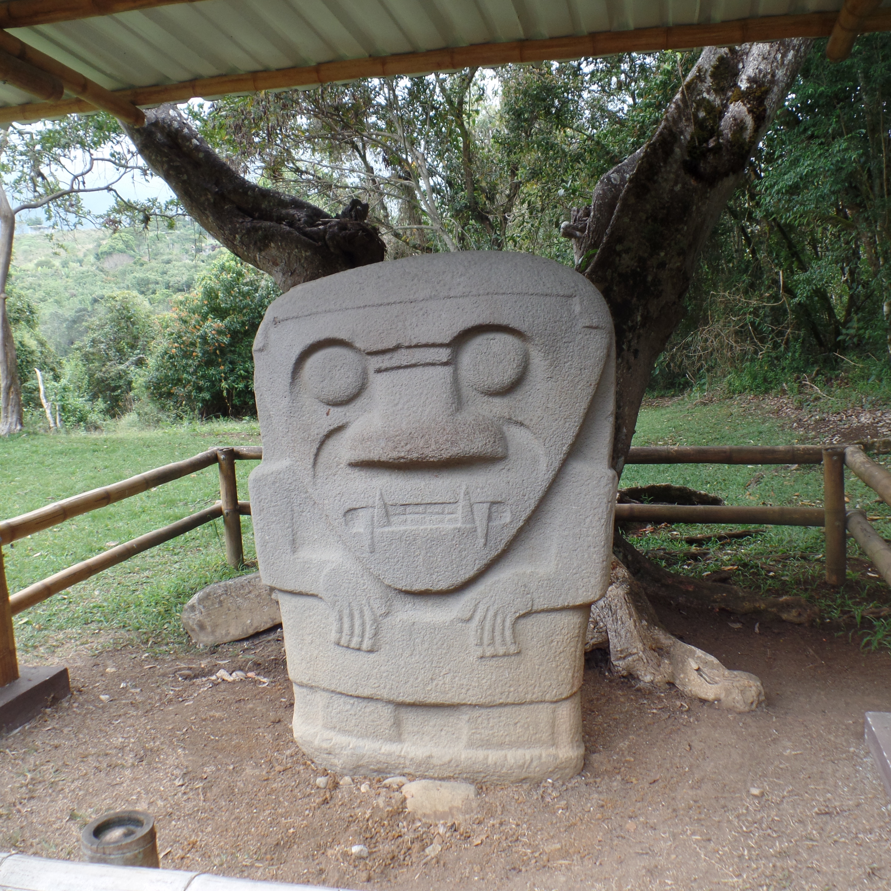 Pre columbian statues of San Agustin Huila province Colombia