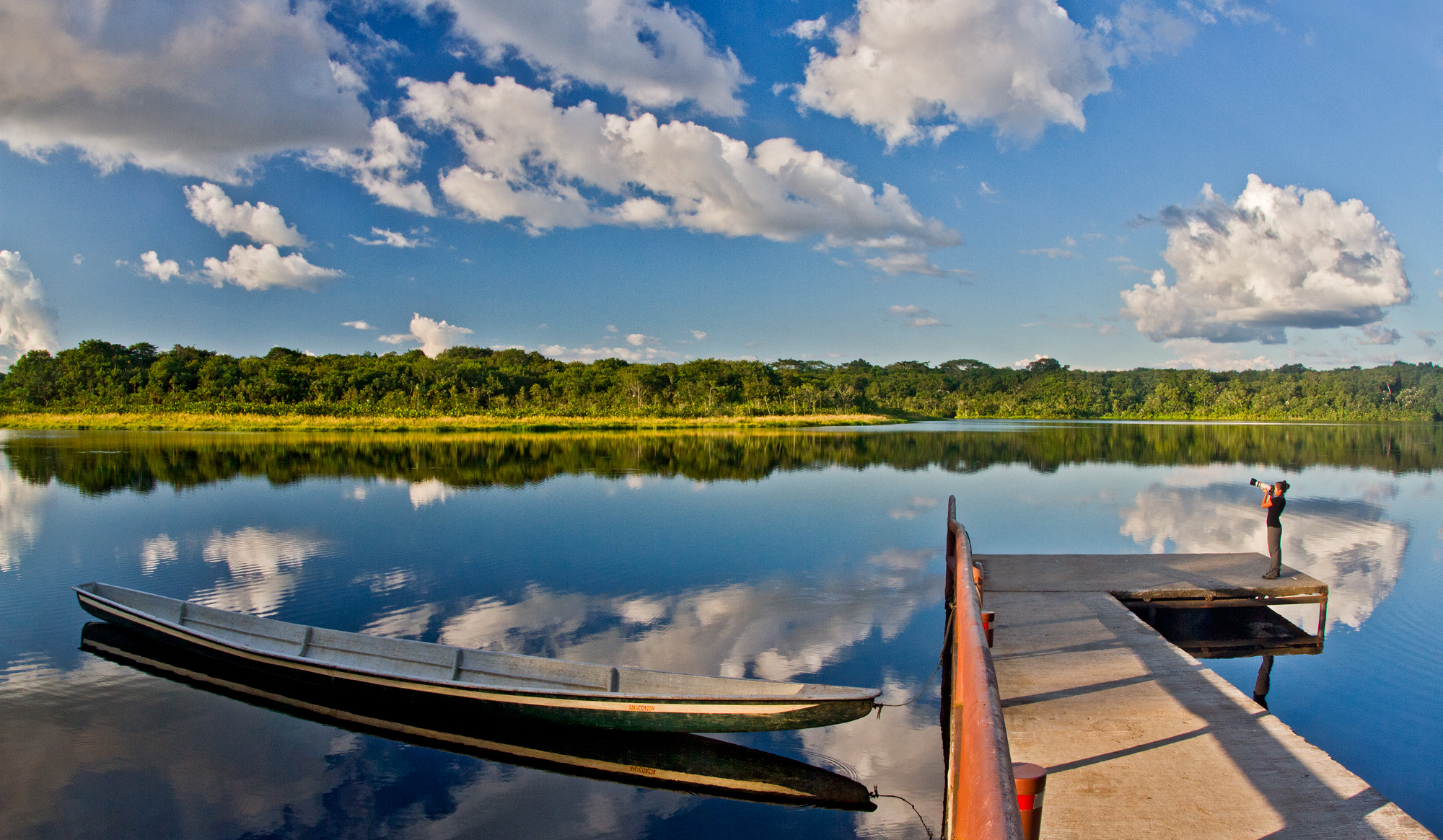 Ecuador Amazon Napo Wildlife Center Dock and View