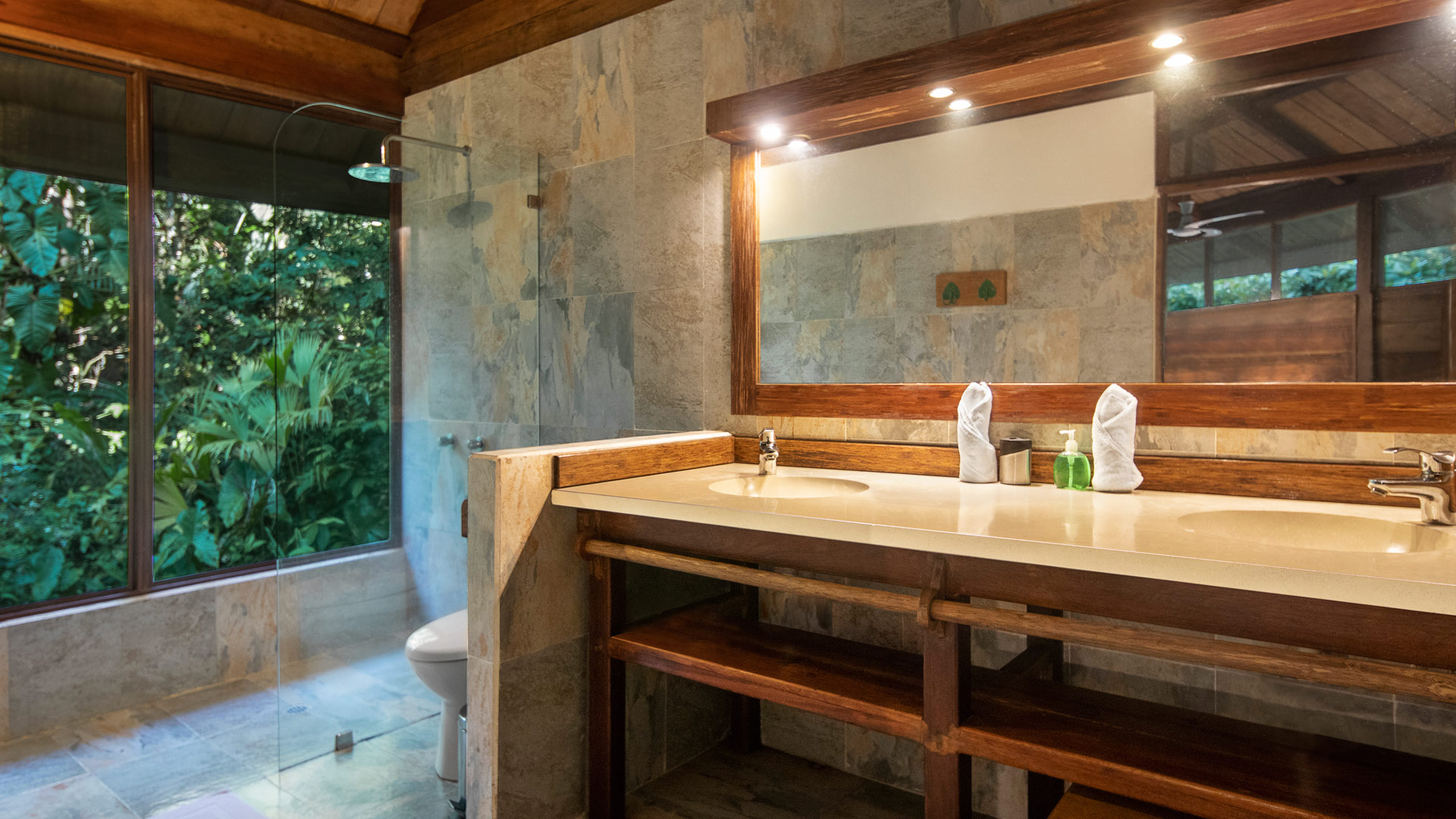 Sacha Lodge standard cabin bathroom