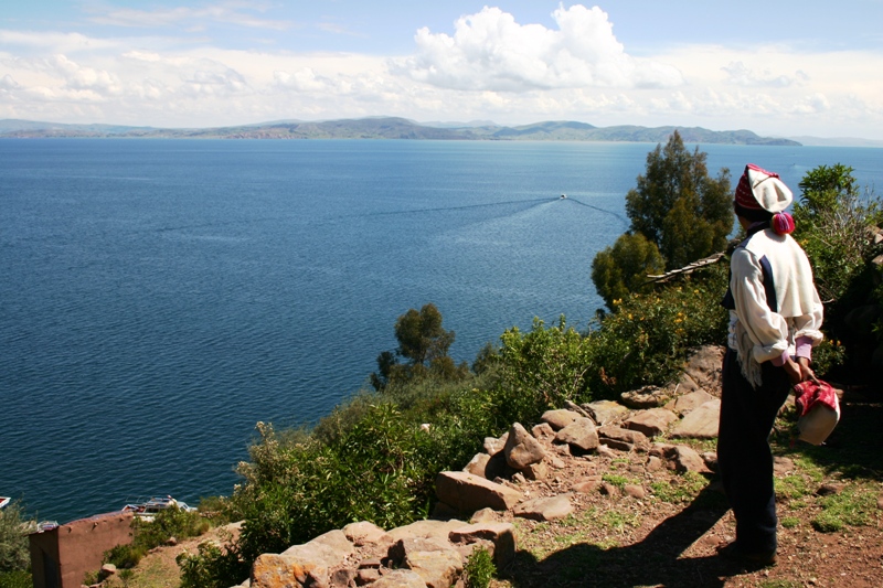 Titicaca view from Taquile island