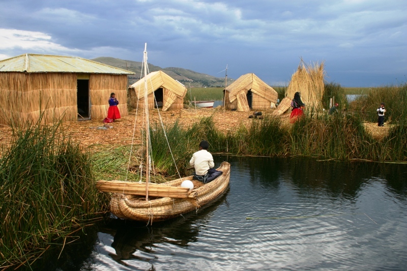 Uros Islands Lake Titicaca Peru